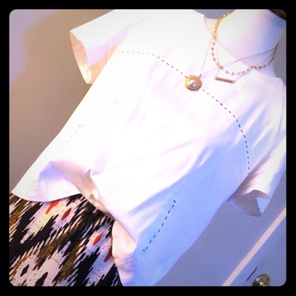 100% cotton white shirt, size M top